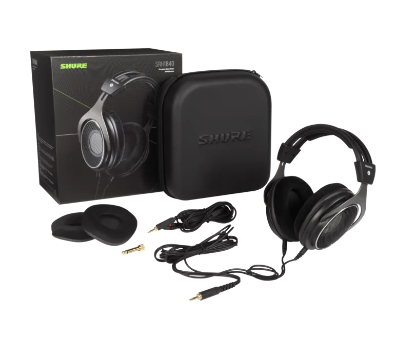 Shure SRH1840, premium klasės Open-Back tipo ausinės - Ausinės su dėklu ir laidais