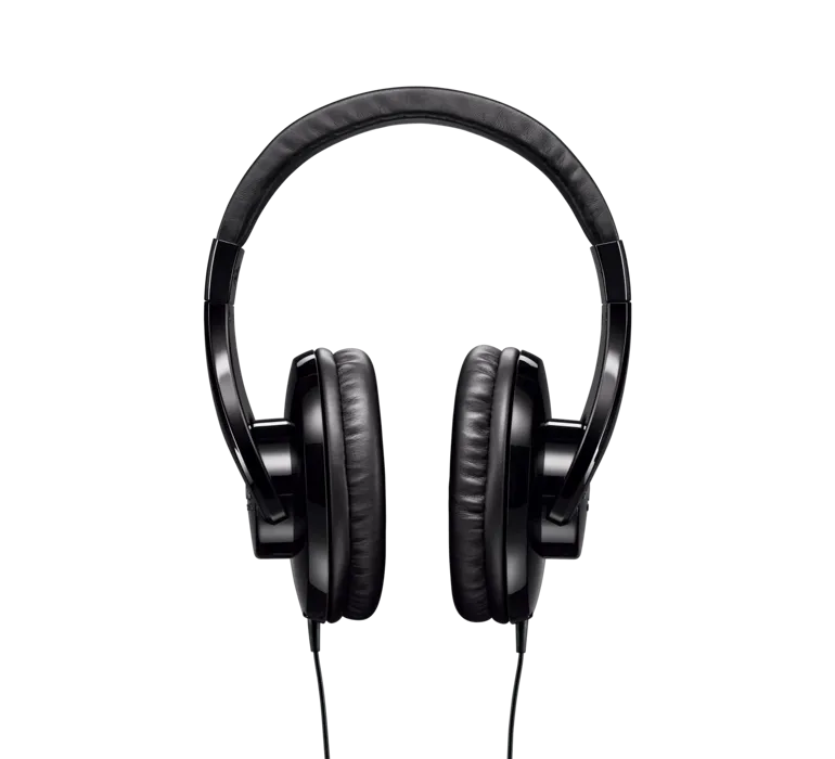 Shure SRH240A, profesionalios On-Ear tipo ausinės - Šoninis ausinių vaizdas su laidu