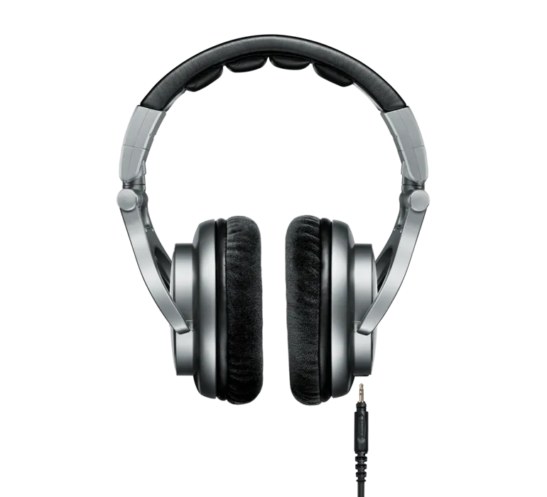Shure SRH940, profesionalios On-Ear tipo ausinės - Šoninis ausinių vaizdas su laidu