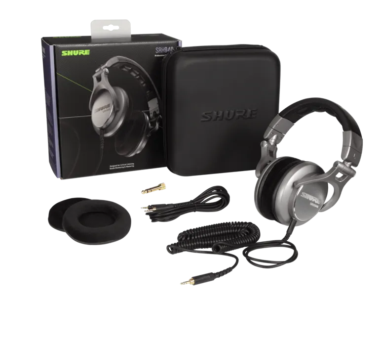 Shure SRH940, profesionalios On-Ear tipo ausinės - viskas pakuotėje, dėklas ir laidai