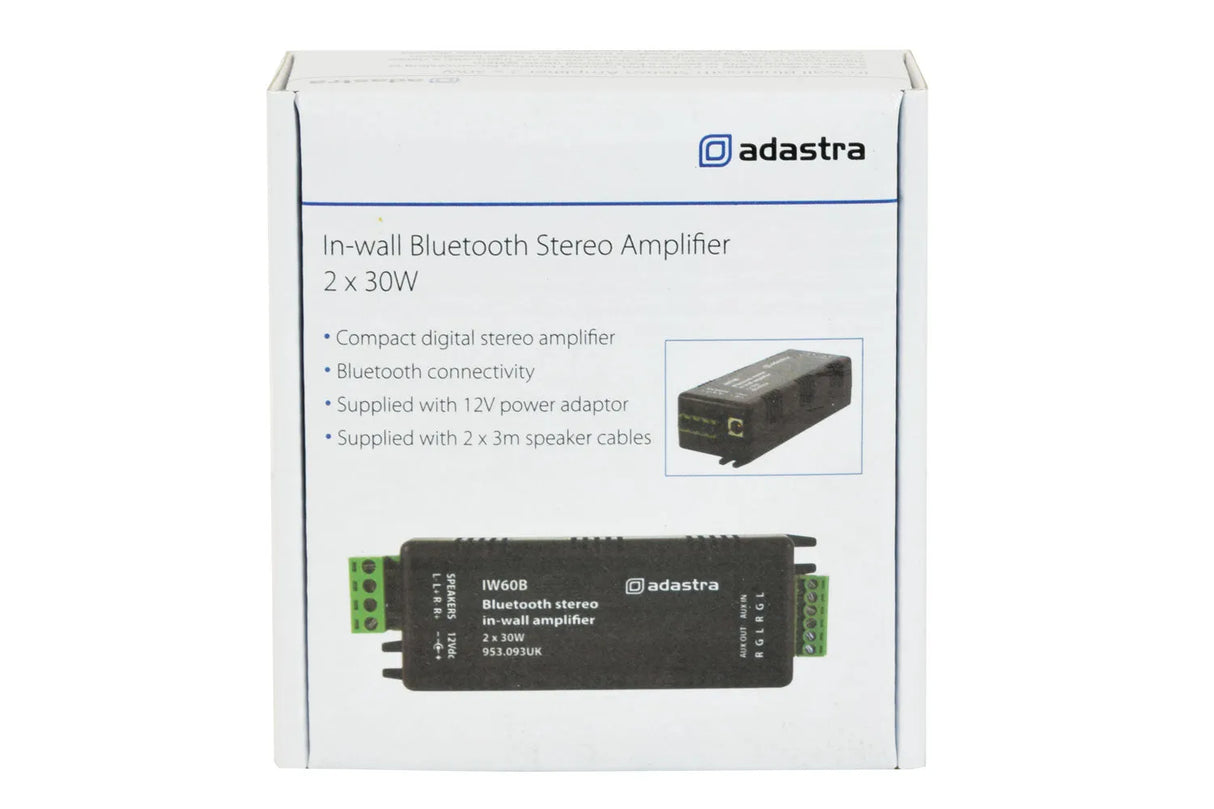 Sieninis - lubinis įmontuojamas Bluetooth stereo stiprintuvas 2x30W