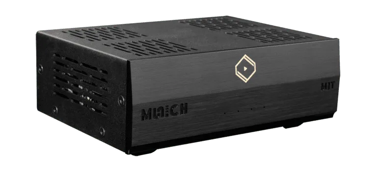 Silent Angel Munich M1T, Hi-Fi klasės tinklo grotuvas - Šoninis vaizdas su ventiliacijos grotelėmis