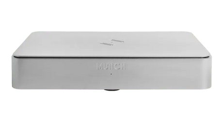Silent Angel Munich MU, Audiofilinis tinklo grotuvas - Šoninis vaizdas su logotipu