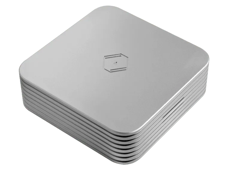 Silent Angel Rhein Z1 Plus, aukštos klasės tinklo grotuvas - Sidabrinis korpusas su logotipu
