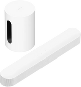 Sonos Beam (Gen2) soundbar'o ir Sonos SUB Mini, žemų dažnių garso kolonėlės komplektas (įvairių spalvų)