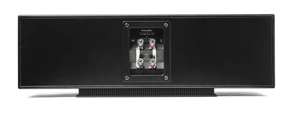 Sonus Faber LUMINA CI, centrinė garso kolonėlė (įvairių spalvų) - Galinė panelė su jungtimis ir ventiliacija