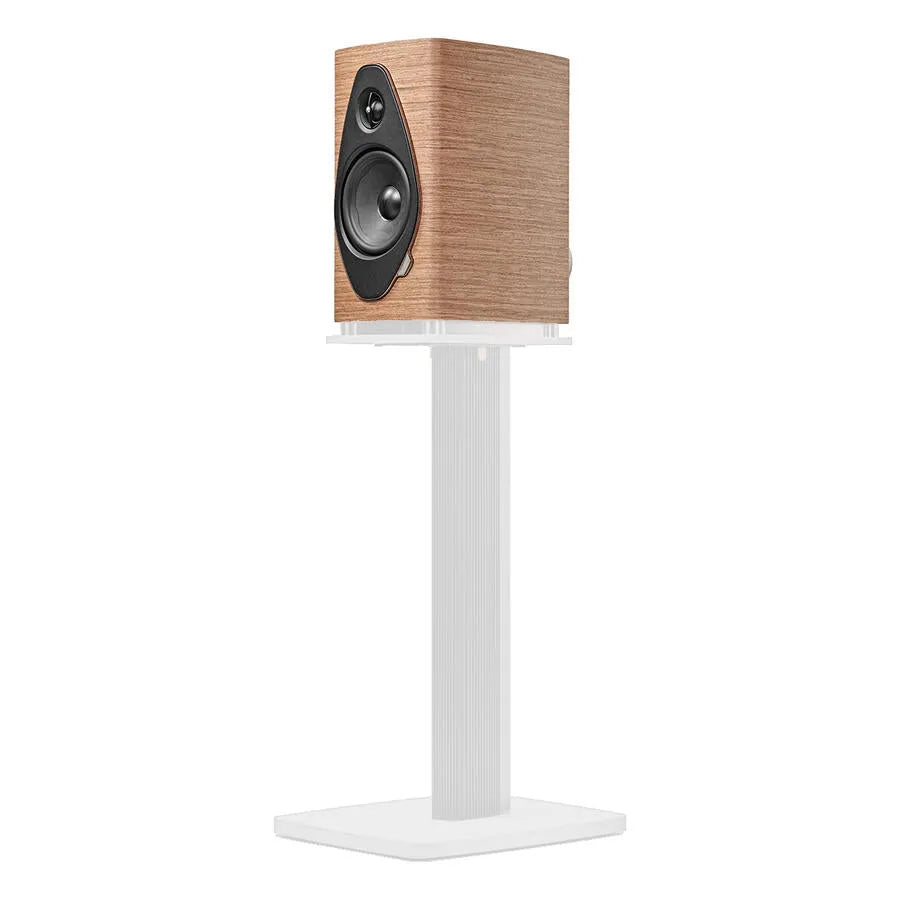 Sonus Faber SONETTO II G2, lentyninė garso kolonėlė - Balto stovo detalė su garsiakalbiu