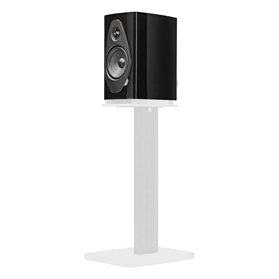 Sonus Faber SONETTO II G2, lentyninė garso kolonėlė - Šoninis vaizdas su stoveliu