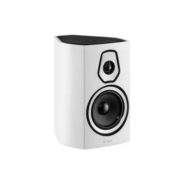Sonus Faber SONETTO II, lentyninė kolonėlė (įvairių spalvų) - Šoninis vaizdas su neįprastu dizainu