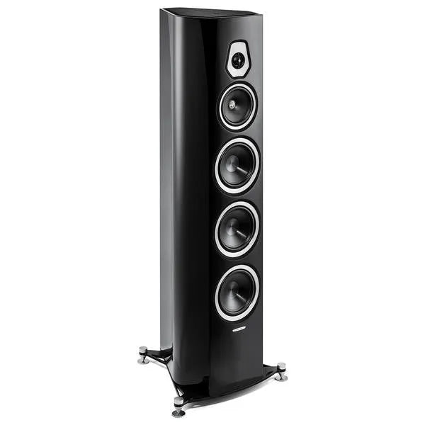 Sonus Faber SONETTO VIII, grindinė kolonėlė (įvairių spalvų) - Šoninis vaizdas su trimis žemų dažnių garsiakalbiais