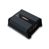 SounDigital 1200.4 EVO 4.0 - 2ohm - šoninis vaizdas su jungtimis ir logotipu