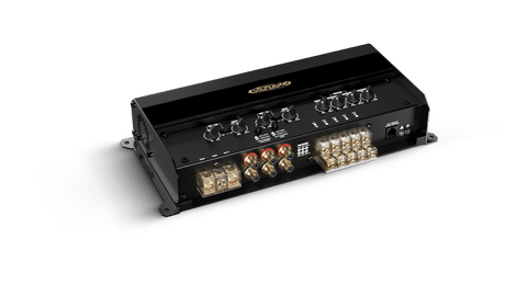 SounDigital 1500.5 GAN FOUNDERS EDITION - 4ohm - galinė panelė su jungtimis ir valdymo rankenėlėmis