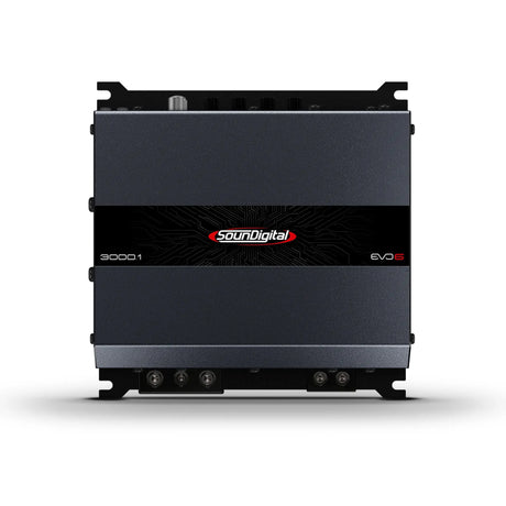 SounDigital 3000.1 EVO 6 - 4Ohm - viršutinė panelė su jungtimis ir mygtukais