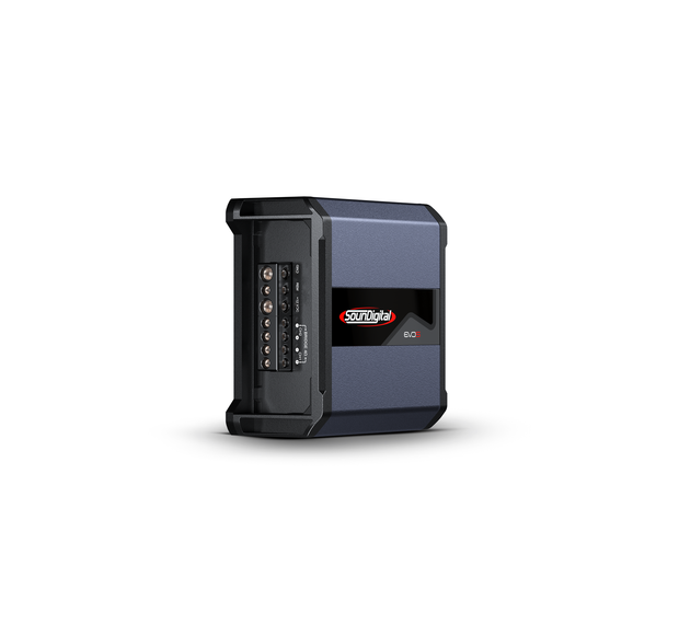 SounDigital 400.2 EVO 5 - 4 Ohm - galinė panelė su jungtimis ir logotipu