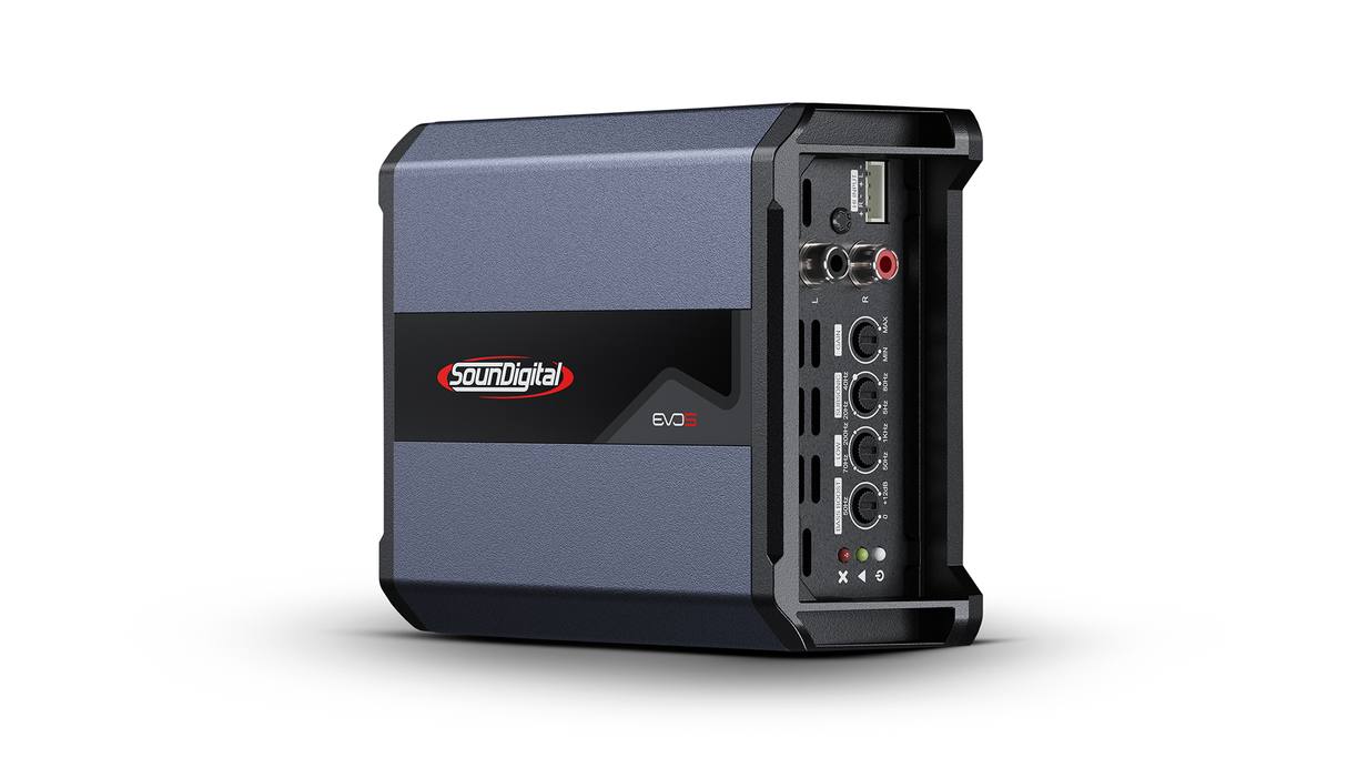 SounDigital 800.1 EVO5 4 Ohm - Trys indikacinės lemputės ir mygtukai apačioje