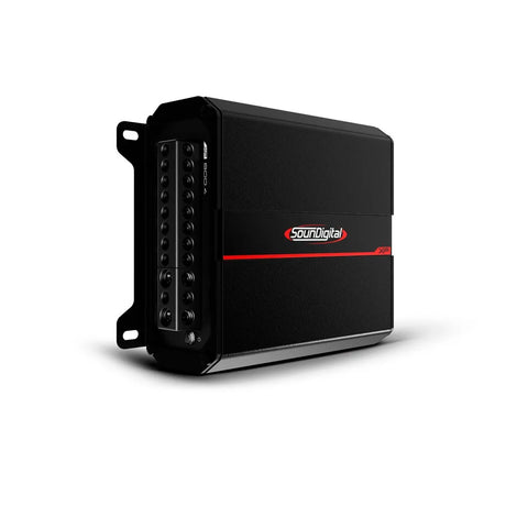 SounDigital 800.4 XP - 4 Ohm - galinė panelė su jungtimis ir tvirtinimo angomis