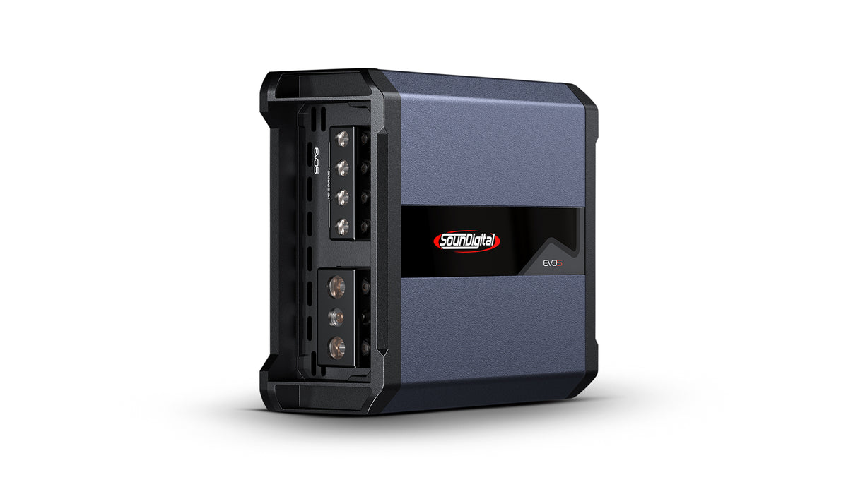 SounDigital SD1200.2 EVO 5 - 2 Ohm - gale panelė su jungtimis ir logotipu