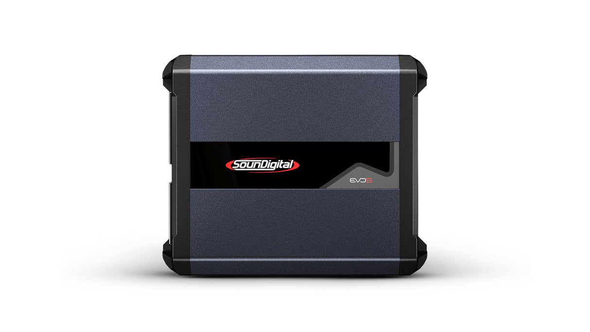 SounDigital SD1200.2 EVO 5 - 2 Ohm - Šoninis vaizdas su kampais ir logotipu