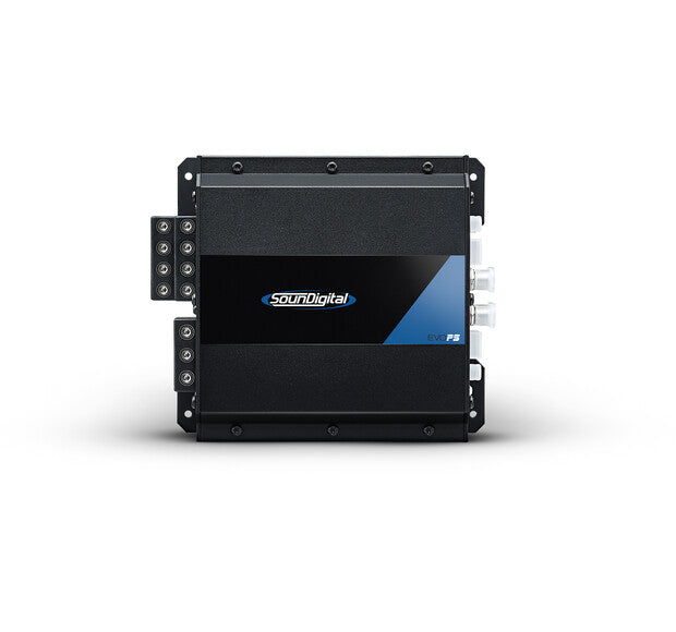 SounDigital SD1200.4-4 EVOPS 4 ohm - Priekinė panelė su logotipu ir modeliu