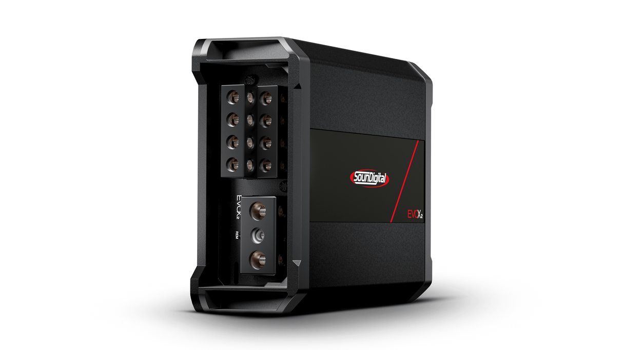 SounDigital SD1200.4 EVOX2 4 ohm - Galinė panelė su jungtimis ir logotipu