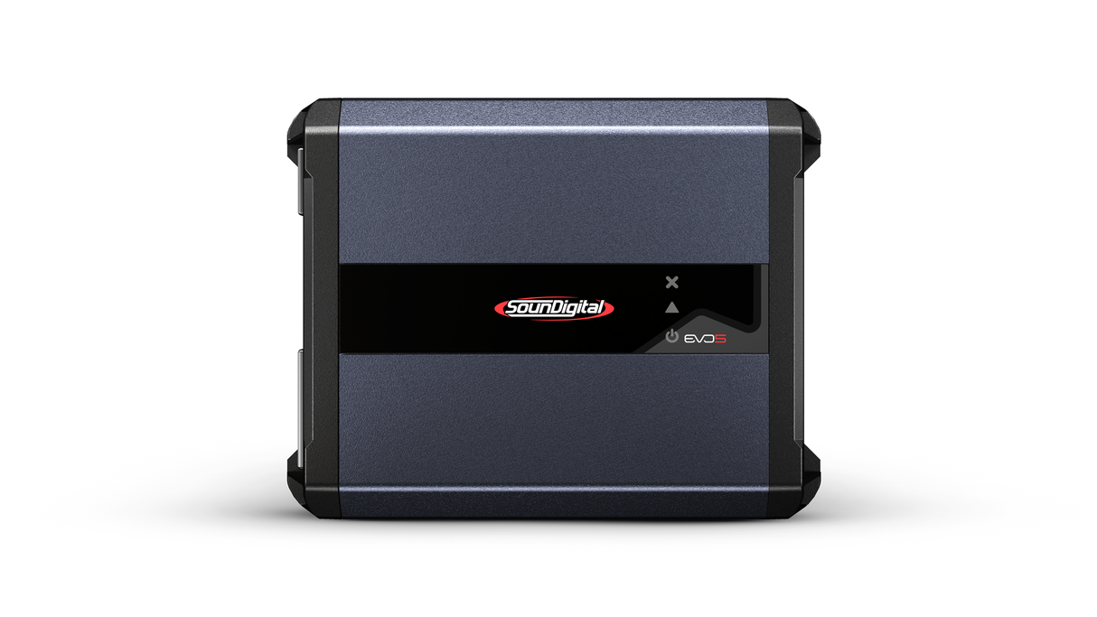 SounDigital SD1600.1 EVO 5.0 - 2 ohm - priekinė panelė su logotipu ir indikatoriais