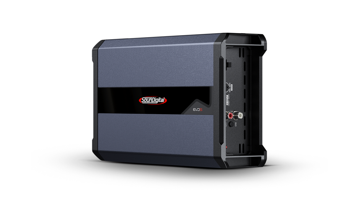 SounDigital SD2000.2 EVO 5.0 - 4 ohm - Įtampos reguliavimo rankenėlė ir jungtys