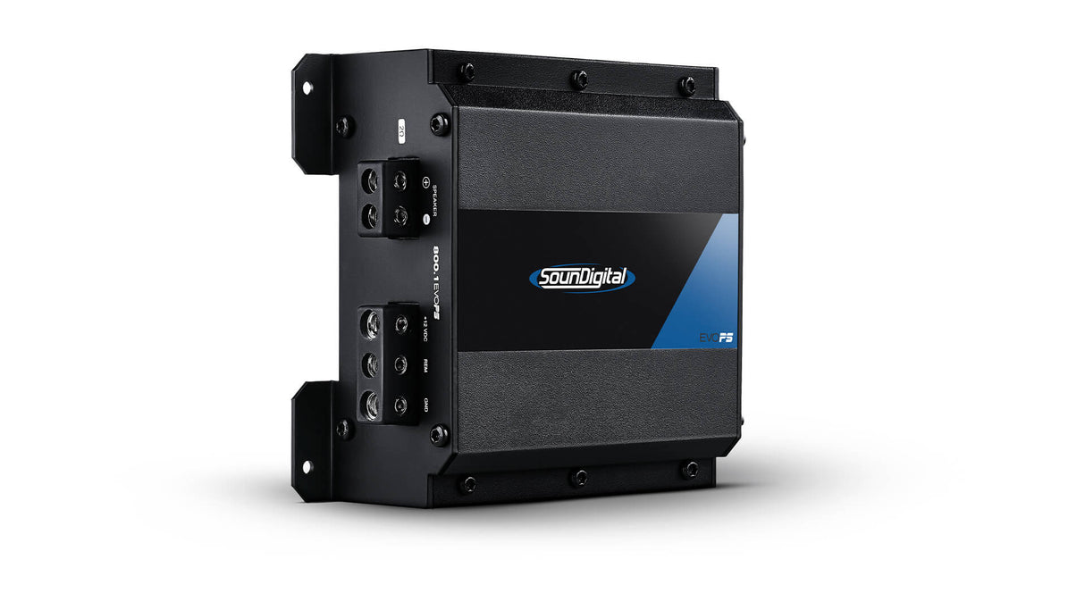 SounDigital SD800.1-2 EVOPS 2 ohm - galinė panelė su jungtimis ir logotipu