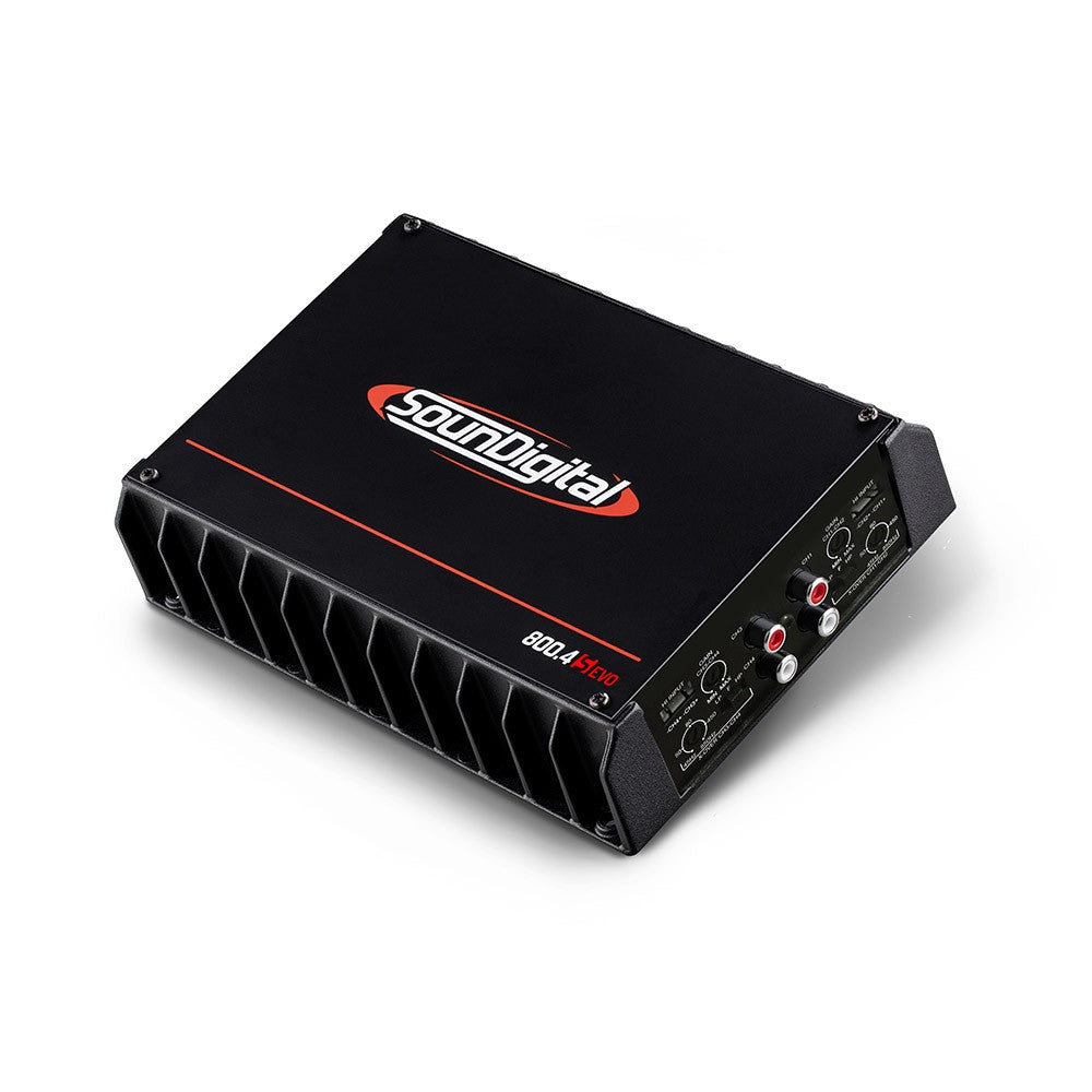 SounDigital SD800.4S - 2 ohm - Juodos spalvos stiprintuvas su raudonu logotipu