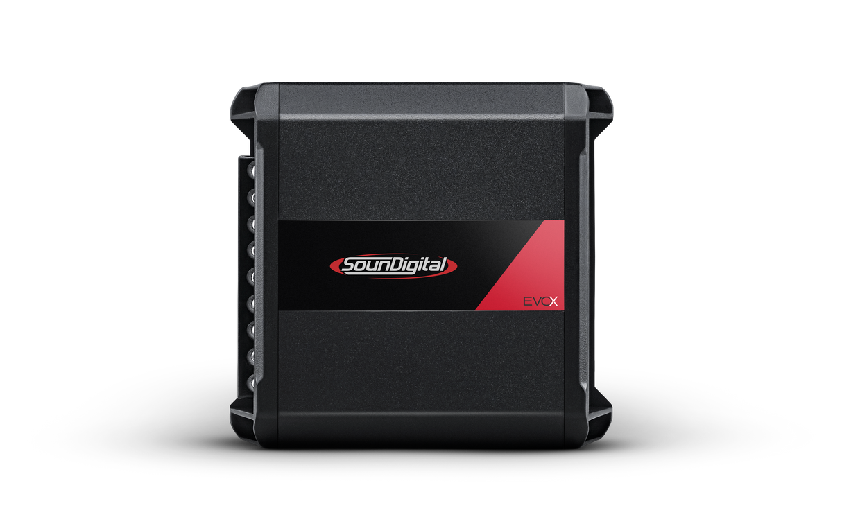 Soundigital 400.2 EVOX 4 ohm - šoninis vaizdas su aušinimo briaunomis