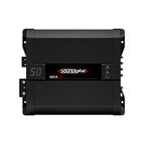 Soundigital SD1600.1D Evo2 - 4ohm - šoninis vaizdas su logotipais ir mygtukais