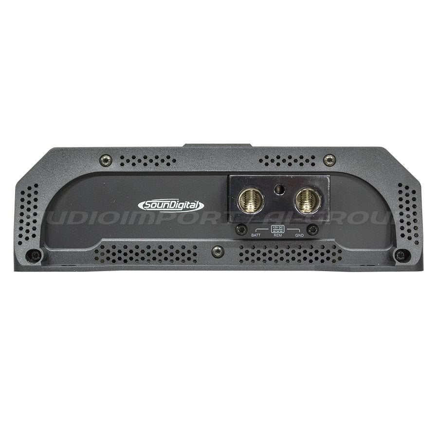 Soundigital SD5000.1D EVO2 1ohm ( SH 799€ ). - Galinė panelė su jungtimis ir logotipu