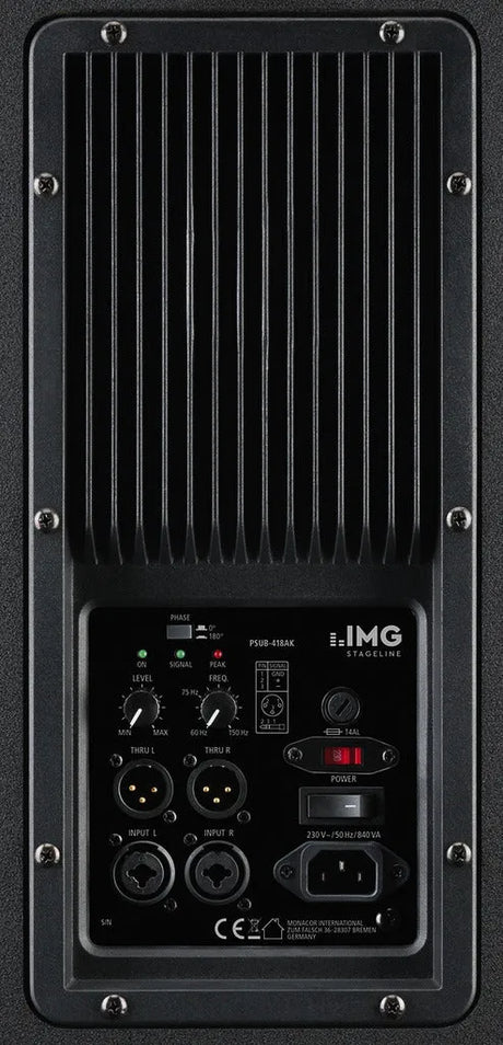 Stageline PSUB-418AK, aktyvi žemų dažnių garso kolonėlė