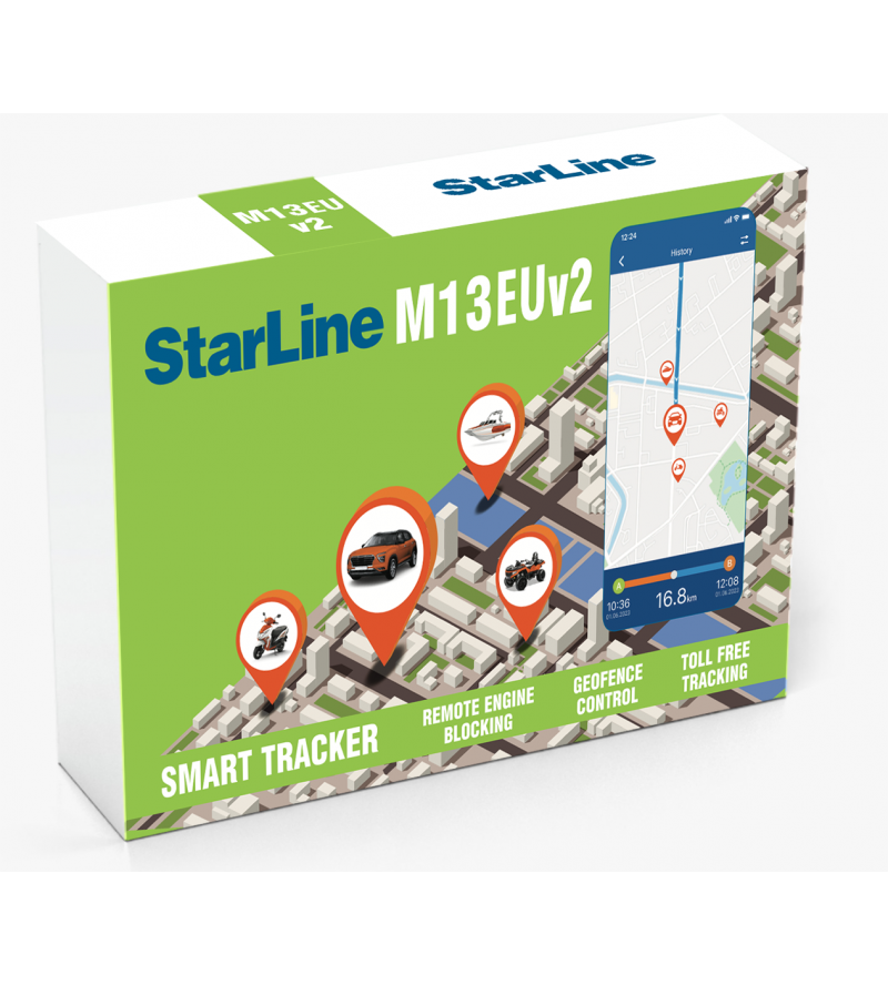 StarLine M13EU V2 ECO, GPS sekimo įrenginys transporto priemonėms