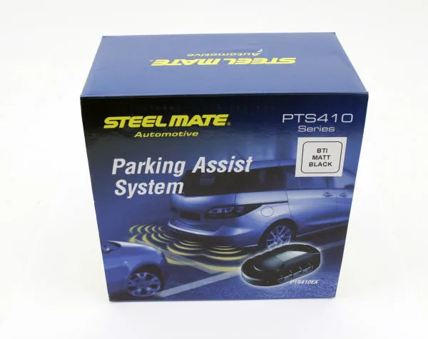 Steel Mate PTS410EX BTI, juoda matinė, galo parkavimo sistema - Juodas valdymo pultelis su ekranu