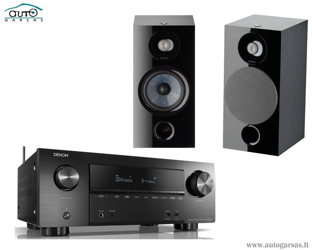 Stereo komplektas - AV resyveris Denon AVR-X2600H, su kolonėlėm Focal Chora 806