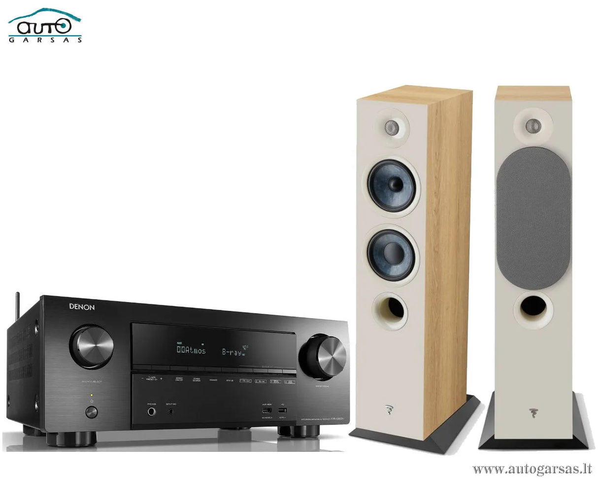 Stereo komplektas - AV resyveris Denon AVR-X2600H, su kolonėlėm Focal Chora 816