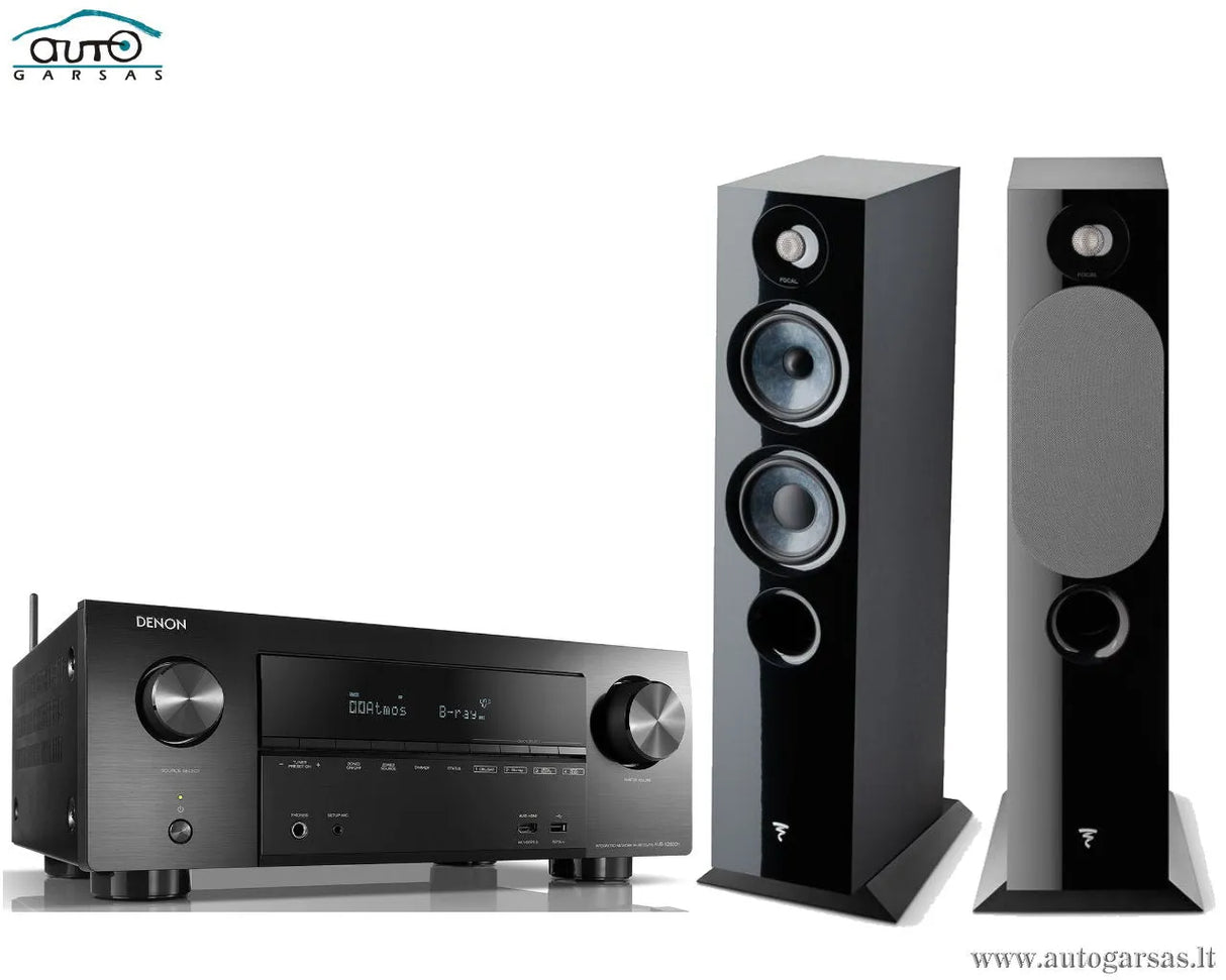 Stereo komplektas - AV resyveris Denon AVR-X2600H, su kolonėlėm Focal Chora 816