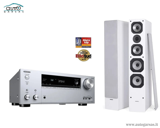 Stereo komplektas - AV resyveris Onkyo TX-NR686, su kolonėlėm Dynavoice Challenger M-65 EX (v.4)