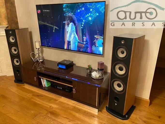 Stereo komplektas NAD M33, BluOS®DAC garso stiprintuvas + Focal ARIA 9 - Garsiakalbių priekinė dalis su trimis apvaliais elementais