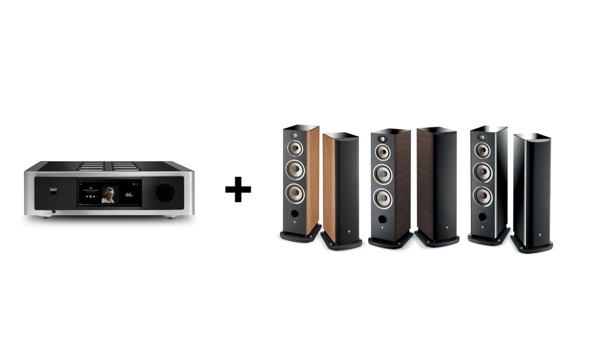 Stereo komplektas NAD M33, BluOS®DAC garso stiprintuvas + Focal ARIA 9