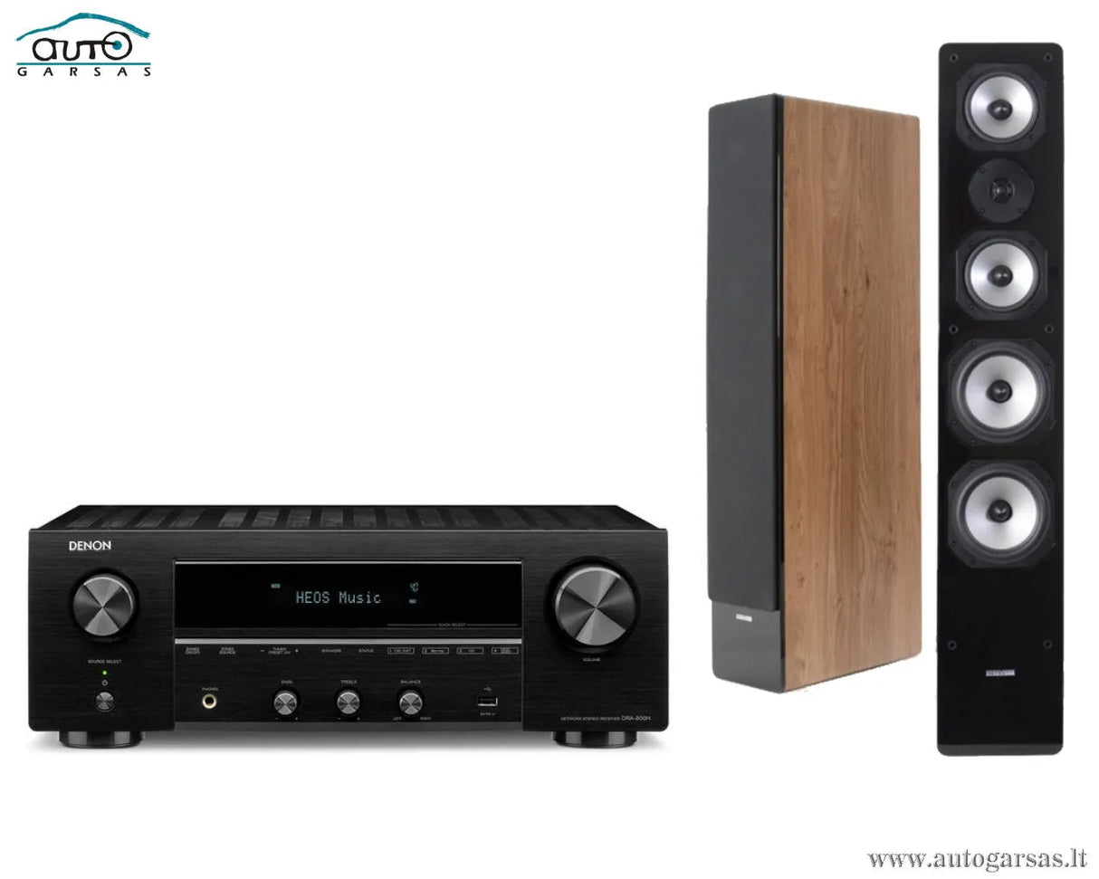 Stereo komplektas - stiprintuvas Denon DRA-800H, su kolonėlėm Dynavoice Challenger M-65
