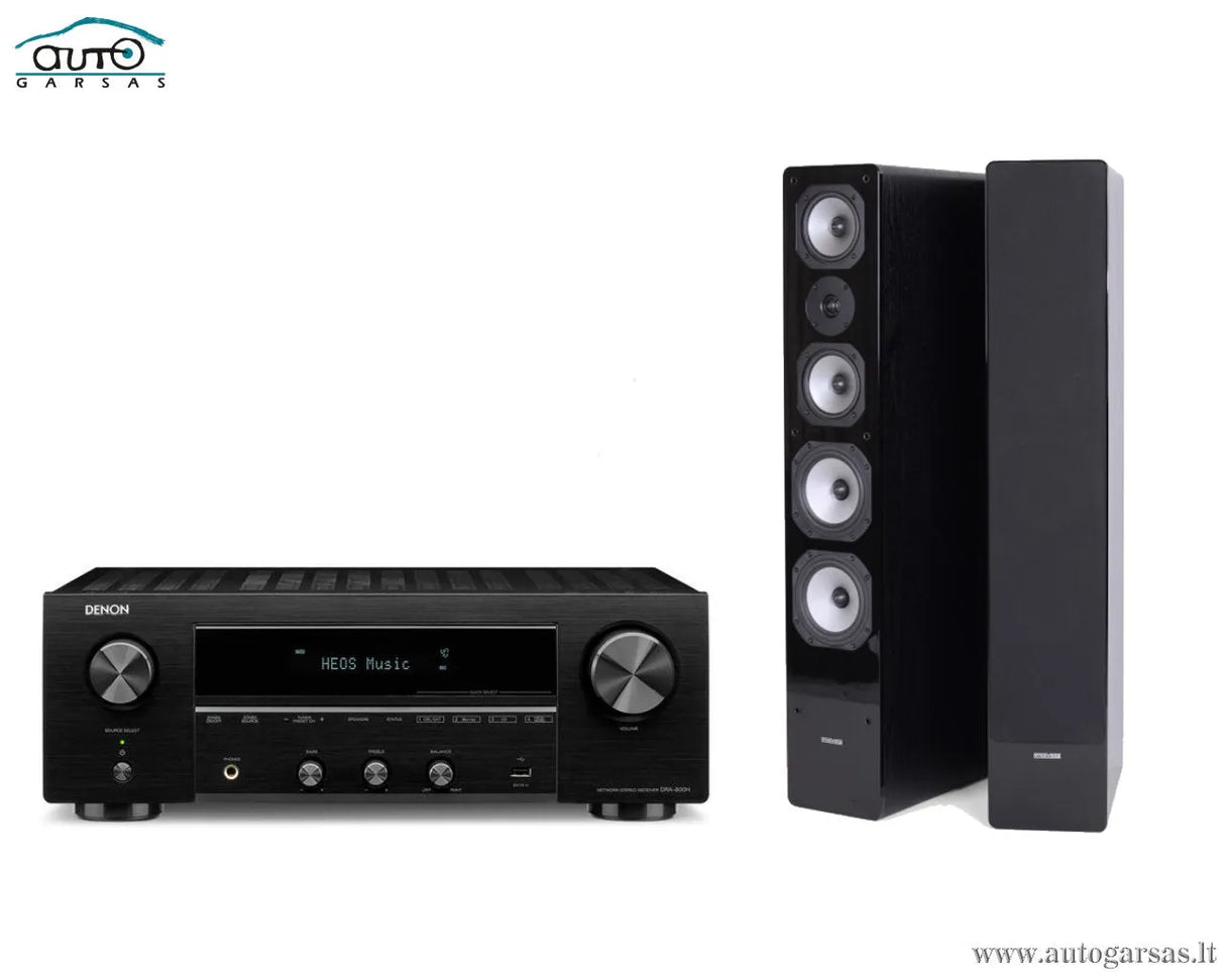 Stereo komplektas - stiprintuvas Denon DRA-800H, su kolonėlėm Dynavoice Challenger M-65