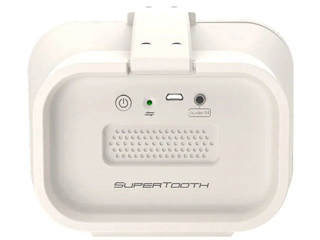 SuperTooth D4 Sand belaidė nešiojama buitinė Bluetooth kolonėlė - galinė panelė su jungtimis ir mygtukais