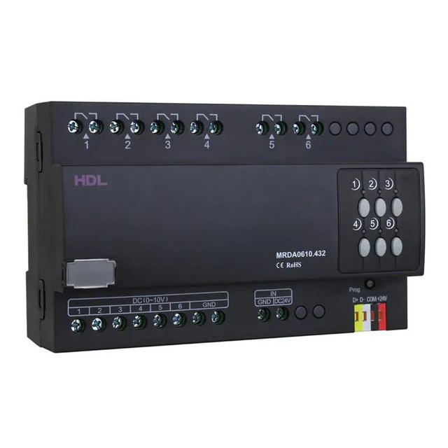Šviestuvų valdiklis HDL-MRDA0610.432, 6x10A 0-10V
