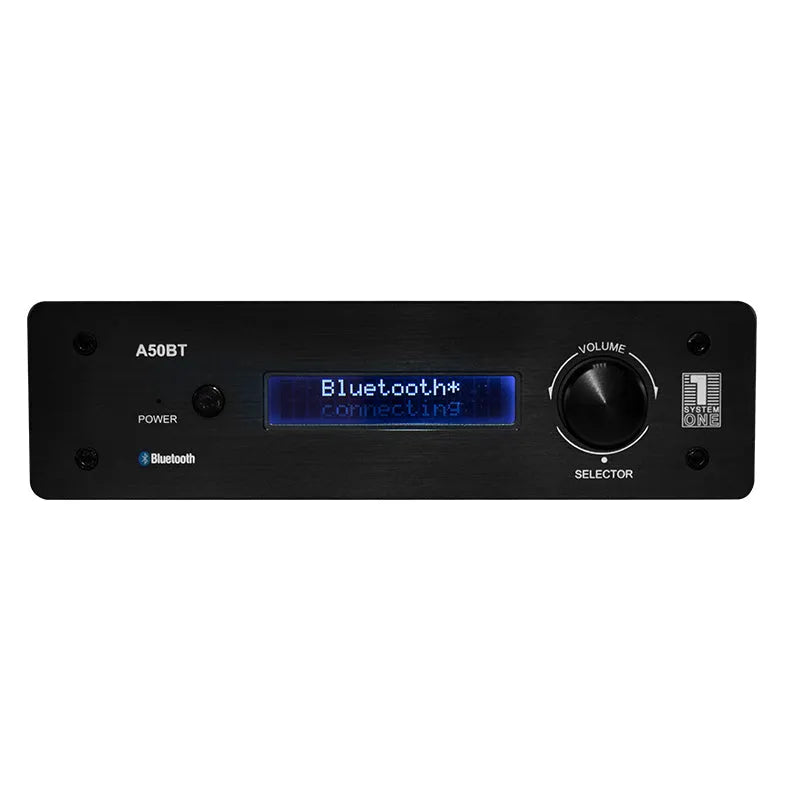 System One A50BT - ypač kompaktiškas Bluetooth stereo stiprintuvas