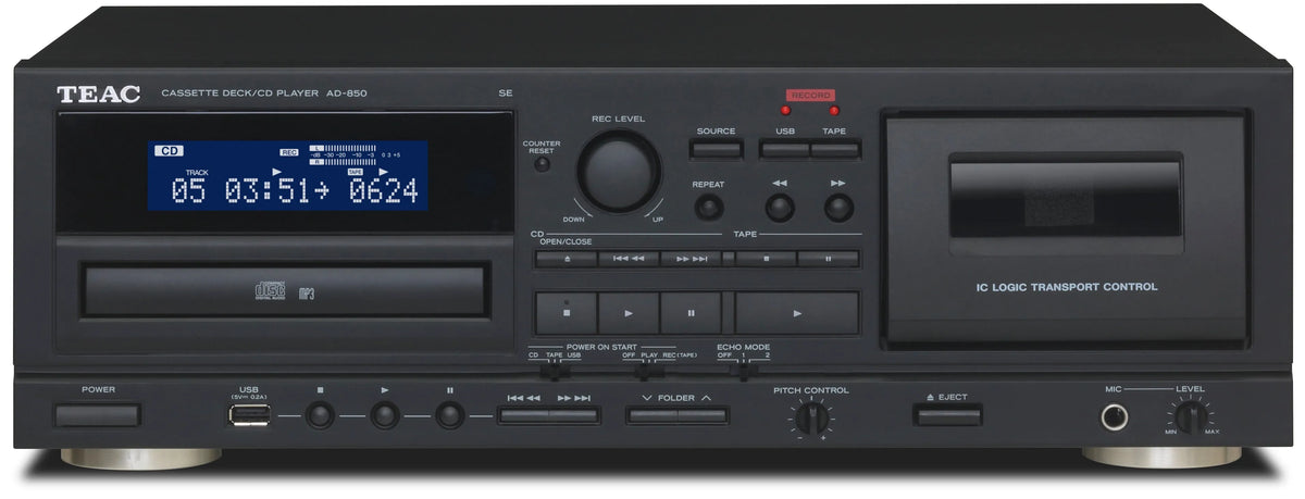 FT CD &DVDセット TEAC AD-850-SE, Cassette and CD Player – AUTOGARSAS.LT