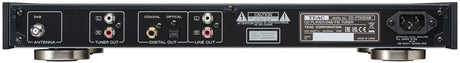 TEAC CD-P750DAB, CD grotuvas su FM radiju - Galinė panelė su jungtimis ir etiketėmis