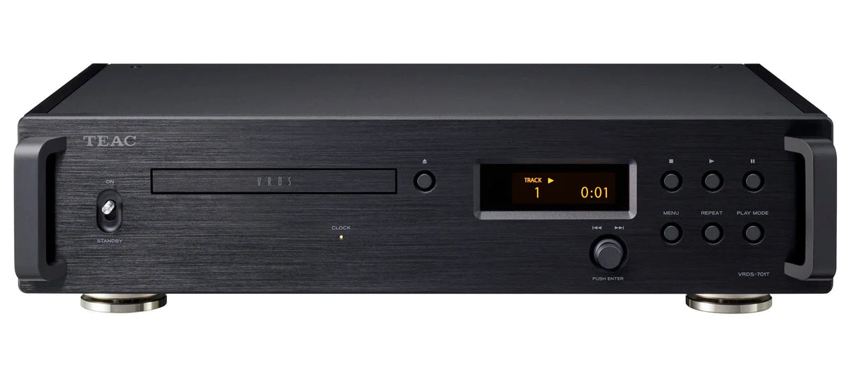 TEAC VRDS-701T, CD grotuvas - skaitmeninis ekranas ir valdymo mygtukai