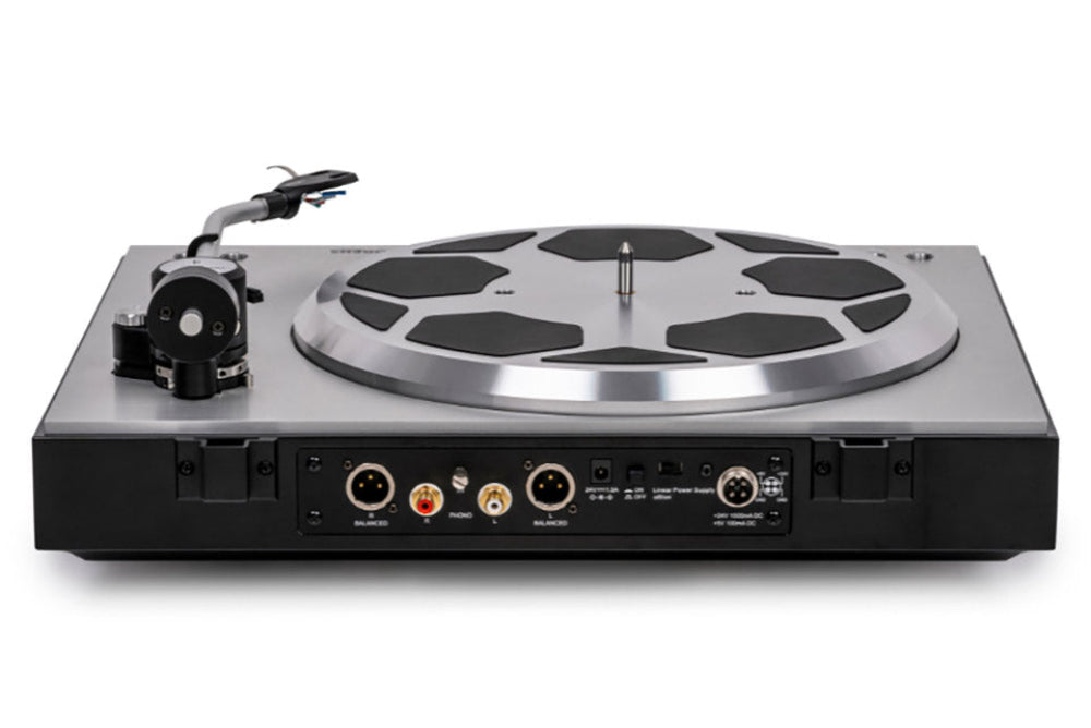 Thorens TD 404 DD, patefonas - Galinė panelė su jungtimis ir mygtukais (2 vaizdas)