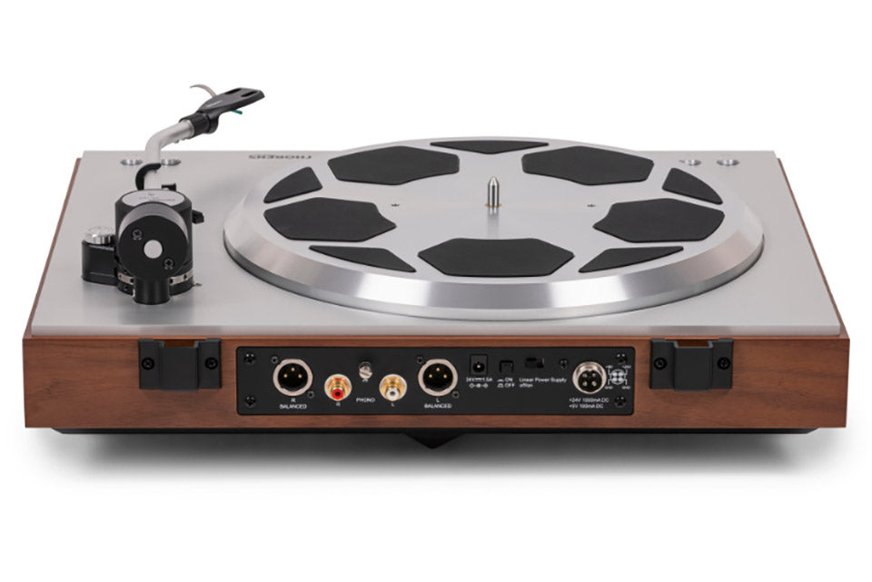 Thorens TD 404 DD, patefonas - Galinė panelė su jungtimis